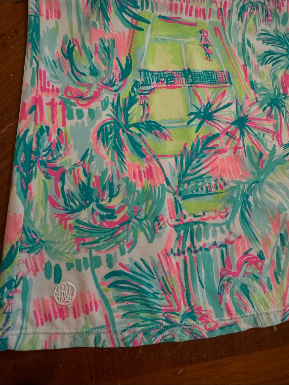 Lilly Pulitzer Meryl Avida Luxletic Tank Top Womens M Blue Tennis Perfect Match - Picture 6 of 16
